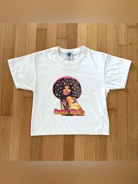 Vintage Cross Colours Cropped Shirt Diana Ross Print Women’s Small